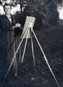 Podczas malowania w Suffczynie, ok. 1946